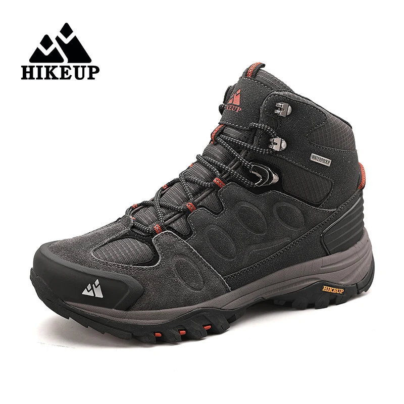 Load image into Gallery viewer, HIKEUP Men&#39;s Winter Hiking Boots Warm &amp; Non-Slip for Cold Weather Adventures
