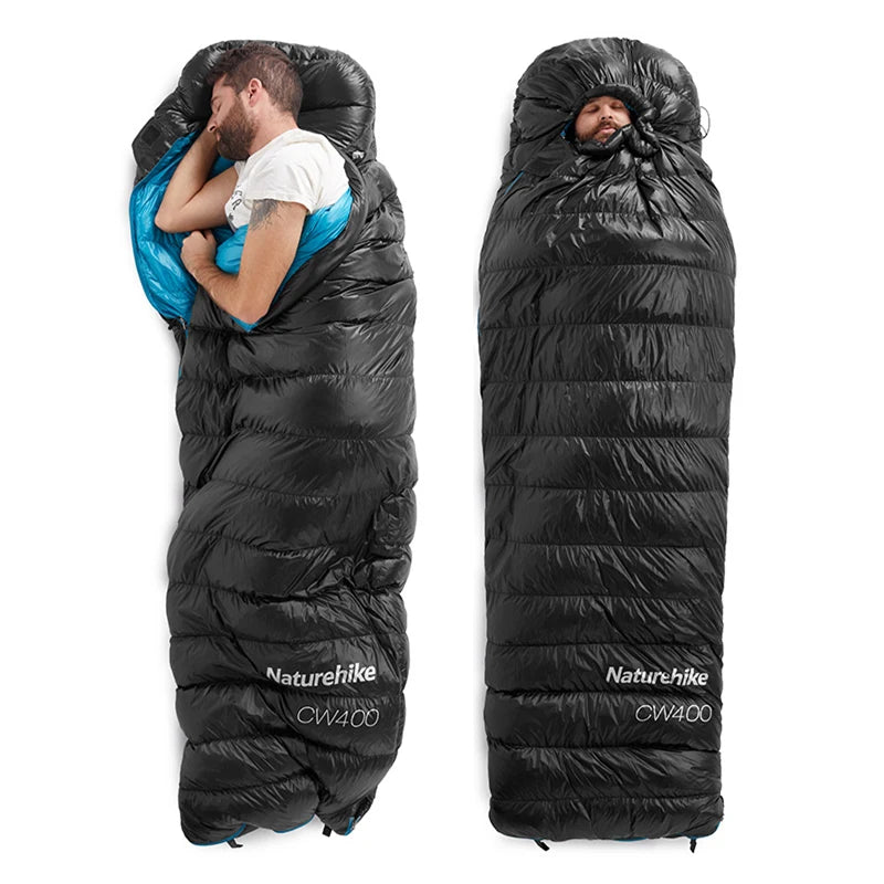 Load image into Gallery viewer, Naturehike CW400 Sleeping Bag Lightweight Duck Down Winter Thickened Warm Ultralight Outdoor Hiking Camping Travel Equipment
