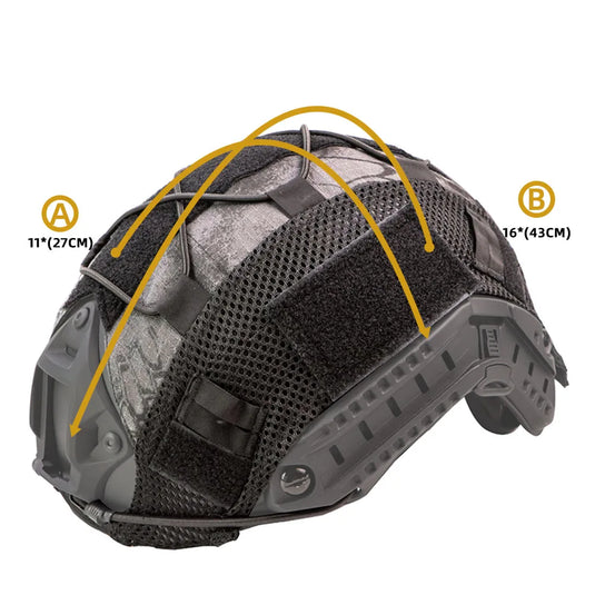 Tactical Helmet Cover for Fast Helmet Multi-Camo Helmets Cover Military Paintball Hunting Shooting Gear - Without Helmet