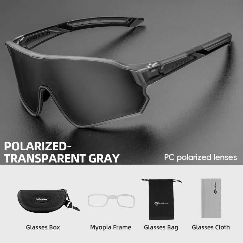 Load image into Gallery viewer, ROCKBROS Polarized Cycling Glasses – Photochromic UV400 Road &amp; MTB Sports Eyewear
