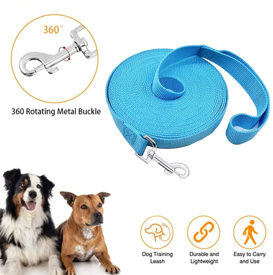 Extra Long Nylon Dog Training Leash 4.5m / 6m / 10m / 30m Durable Lead for Outdoor Activities
