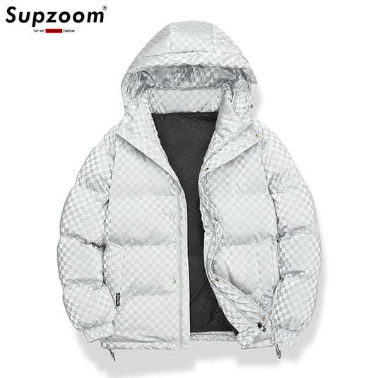 Supzoom New Arrival Casual Mens Winter Trendy Hooded Bread Couple Bright Face Starry Thickened Coat Cotton-padded Jackets