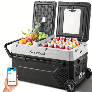 Portable Electric Cooler – Dual Zone Fridge Freezer for Camping & Travel