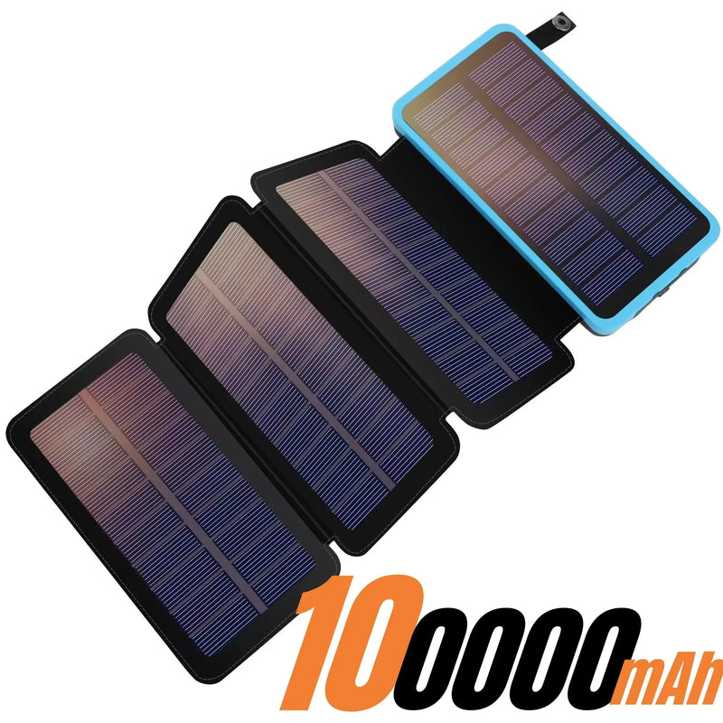 Load image into Gallery viewer, 200000mAh Solar Power Bank | Foldable Solar Panel Charger | Portable Outdoor Camping Battery Pack
