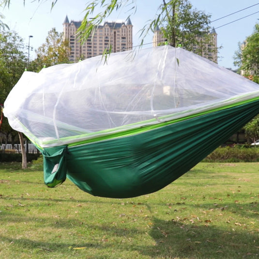 Leaftour Portable Hammock with Mosquito Net – Single & Double Sizes for Travel and Outdoor Camping