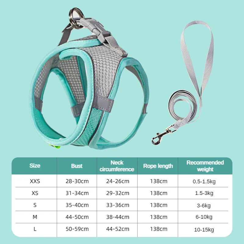 Load image into Gallery viewer, Adjustable Harness Set Soft, Reflective Control for Small Dogs &amp; Cats
