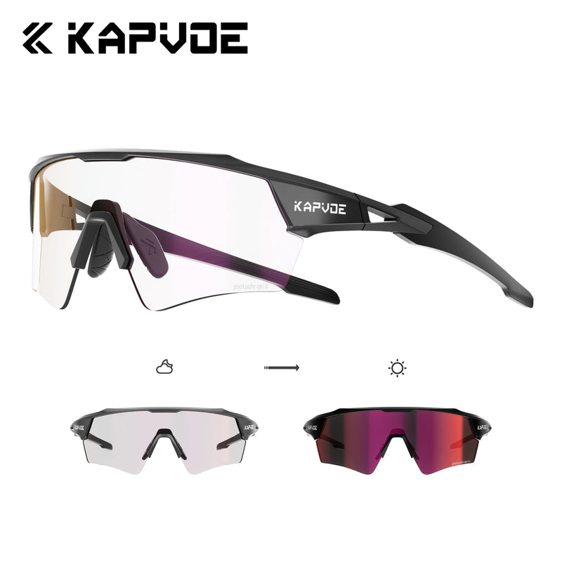 Load image into Gallery viewer, Kapvoe Photochromic Cycling Sunglasses – Adaptive Vision, Elevated Performance
