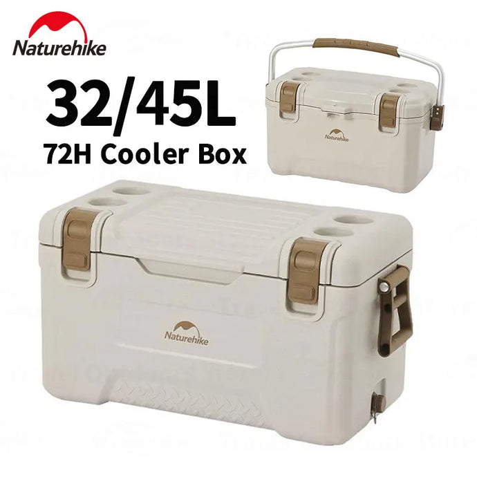 Naturehike 72H Cooler Box 32/45L Antibacterial Mini Refrigerador Ice Box Camping Portable Picnic Box Beverage Beer Refrigeration