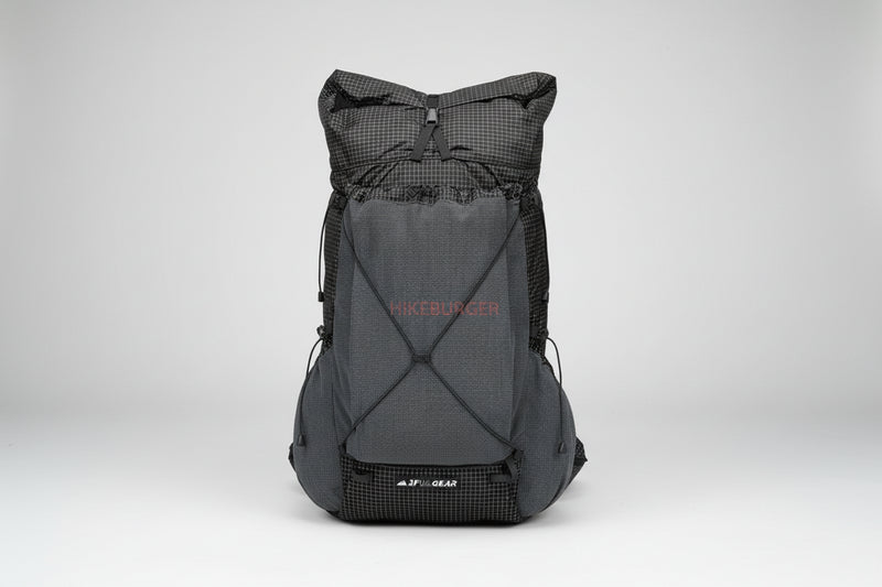Load image into Gallery viewer, Black outdoor backpack with visible brand logo on a white background
