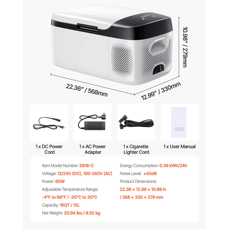 Load image into Gallery viewer, Succebuy 20-55L Portable Refrigerator | Car Electric Compressor Cooler 12/24V DC &amp; 110-240V AC
