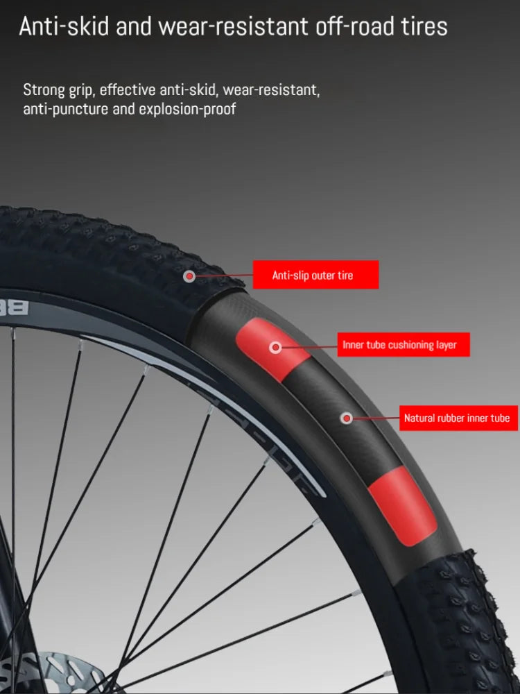 Load image into Gallery viewer, Gear-Shifting Folding Mountain Bike – 26-Inch, 24-Speed, Soft-Tail Carbon Steel Frame
