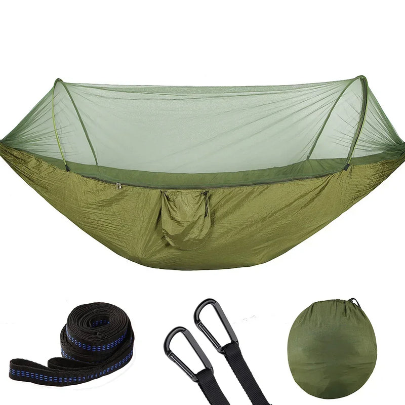 Load image into Gallery viewer, 2023 Lightweight Camping Hammock with Pop-Up Mosquito Net – Portable Parachute Hammock for Outdoor Sleeping, Travel &amp; Hiking
