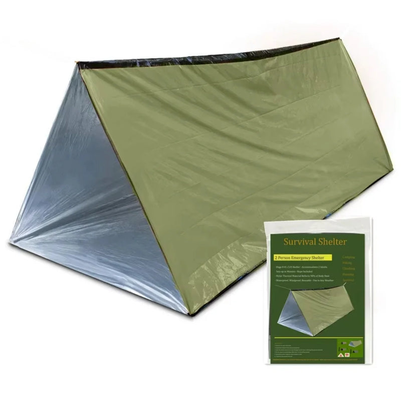 Load image into Gallery viewer, 2-Person Emergency Survival Tent – Waterproof, Heat-Retaining Shelter for Camping &amp; Escape Preparedness
