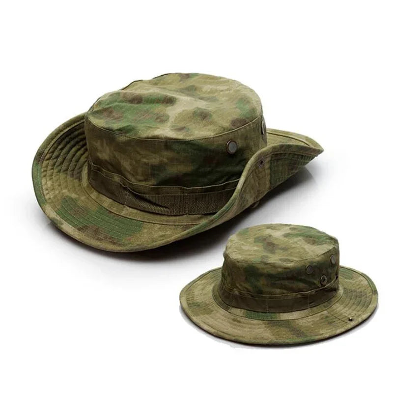 Load image into Gallery viewer, Camouflage Tactical Cap Boonie Hat Caps Camo Men Outdoor Sports Sun Bucket Cap Fishing Hiking Hunting Hats Gear
