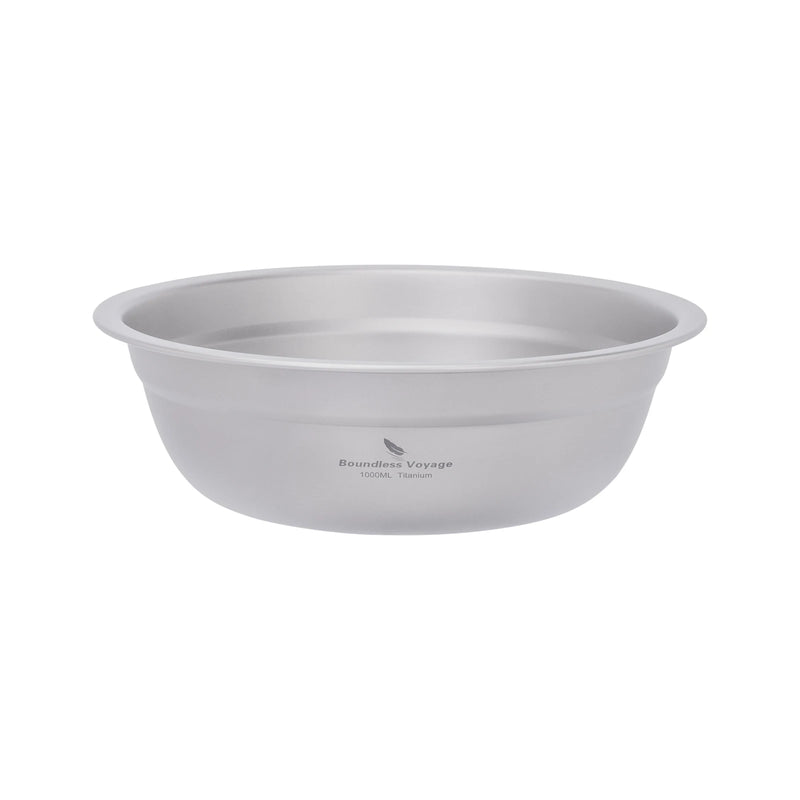 Load image into Gallery viewer, Titanium Camping Plates Bowls Set | Stackable Ultralight Dinnerware | Outdoor Serving Skillet
