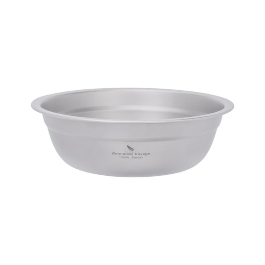 Titanium Camping Plates Bowls Set | Stackable Ultralight Dinnerware | Outdoor Serving Skillet