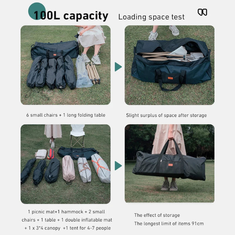 Load image into Gallery viewer, 100L Camping Tools Storage Bag – Heavy-Duty Foldable Travel Organizer
