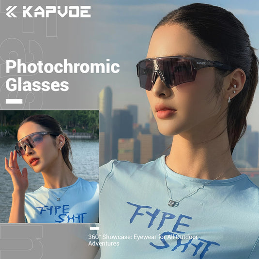 Kapvoe Photochromic Cycling Sunglasses – Adaptive Vision, Elevated Performance