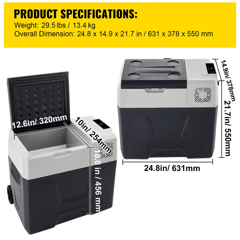 Load image into Gallery viewer, Succebuy 20-55L Portable Refrigerator | Car Electric Compressor Cooler 12/24V DC &amp; 110-240V AC
