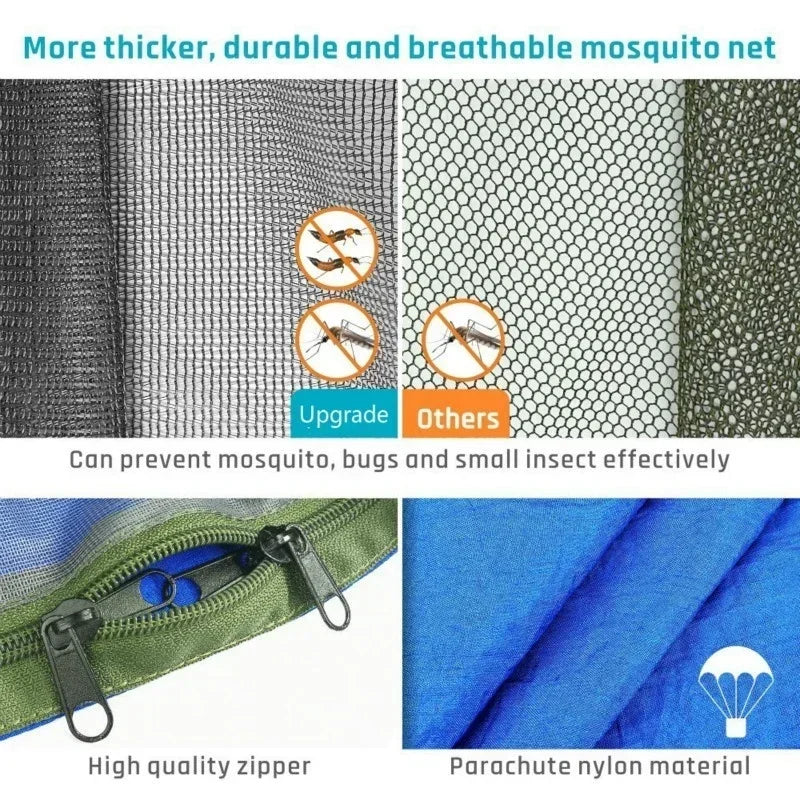 Load image into Gallery viewer, 2023 Lightweight Camping Hammock with Pop-Up Mosquito Net – Portable Parachute Hammock for Outdoor Sleeping, Travel &amp; Hiking
