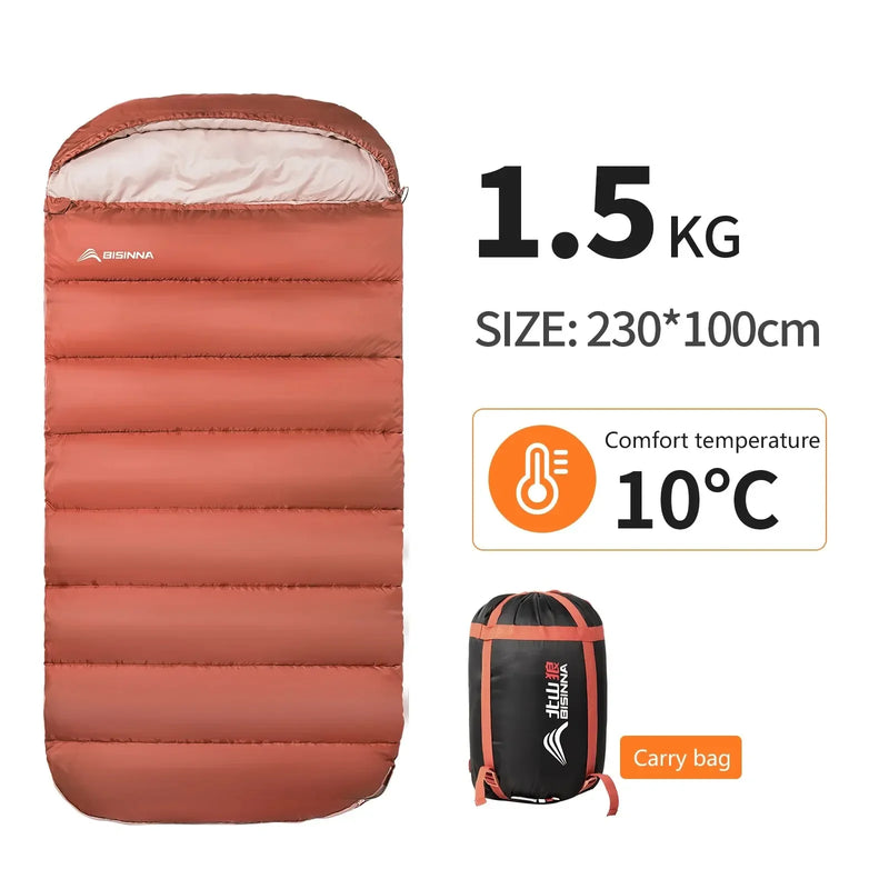 Load image into Gallery viewer, Large Wide 3-Season Sleeping Bag | Extra Long Adult Size | Hiking &amp; Fishing
