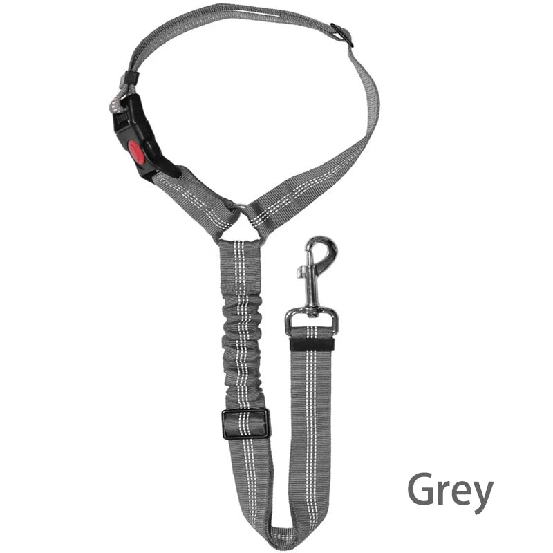 Load image into Gallery viewer, 2-in-1 Reflective Pet Harness &amp; Car Seat Belt Shock-Absorbing Travel Leash for Dogs and Cats

