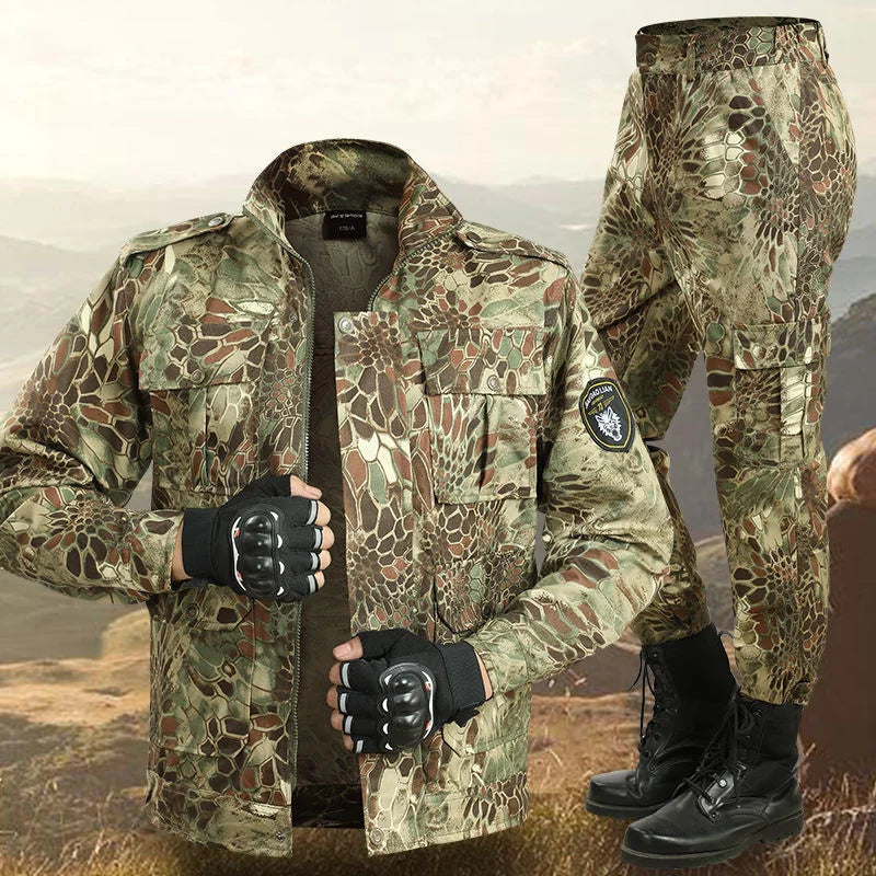 Load image into Gallery viewer, New Men&#39;s Tactical Fishing Suits Spring Camouflage Durable Thermal Work Clothing Autumn Outdoor Sports Windproof Hiking Jackets
