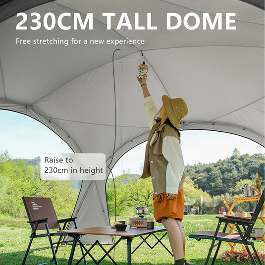 BISINNA Outdoor Dome Tent – Large Silver-Coated Canopy for Garden, Camping, and Family Picnics