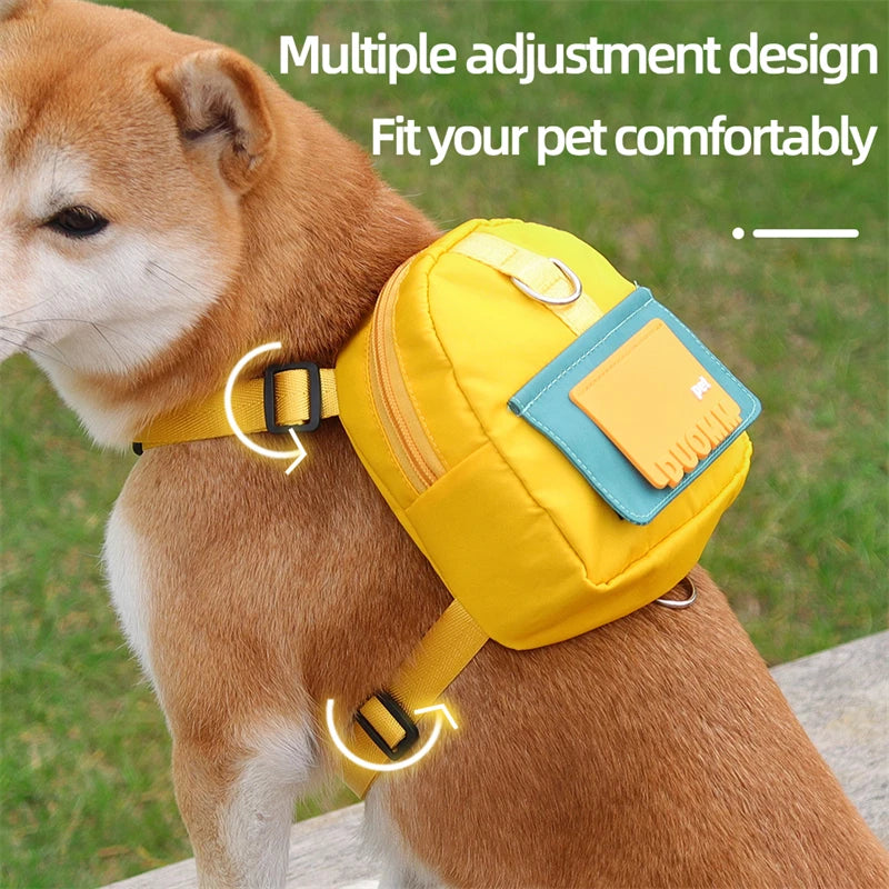 Load image into Gallery viewer, CDDMPET Pet Harness and Leash Set for Small Medium Dogs Large Capacity Dog Snack Bag Puppy Outdoor Backpack Dog Accessories
