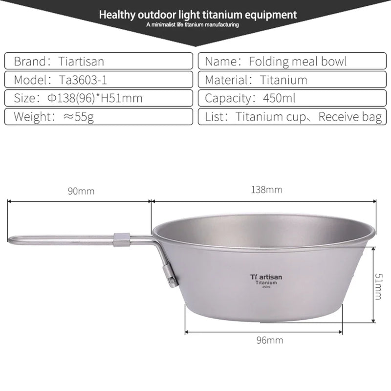 Load image into Gallery viewer, Titanium Sierra Cup | Ultralight Foldable Camping Bowl | 300ml &amp; 450ml Outdoor Hot Cold Cup
