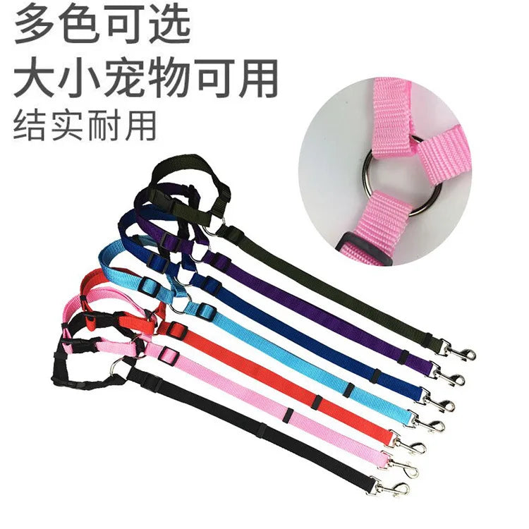 Load image into Gallery viewer, Solid Color Two-in-one Pet Car Seat Belt Nylon Lead Leash Backseat Safety Belt Adjustable Dogs Harness Collar Pet Accessories
