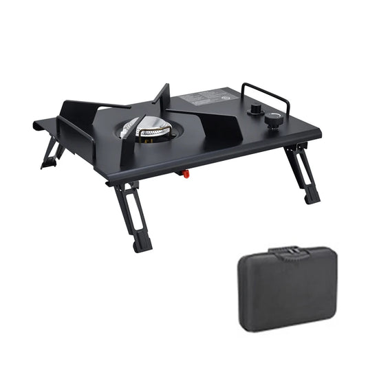 Lightweight IGT Camping Table | Folding Brazier BBQ Burner Table | Adjustable Leg Outdoor Desk