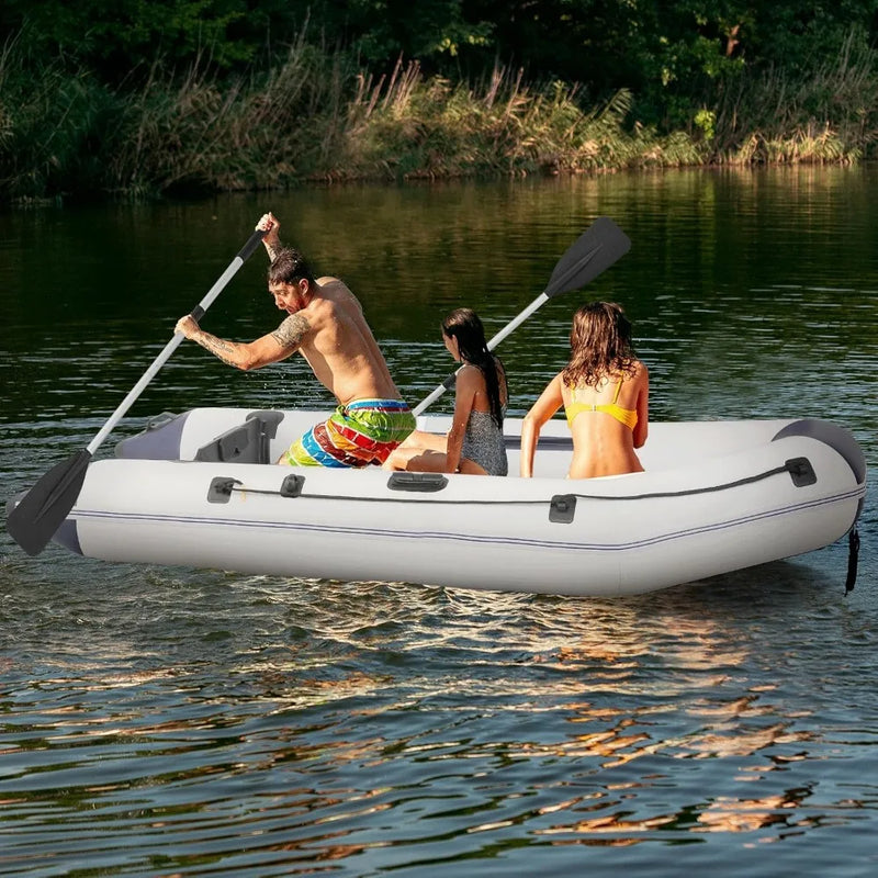 Load image into Gallery viewer, Inflatable Boat Kayak Set with Aluminum Oars, Mini Foot-Pump, Carry Bag and Repair Kit
