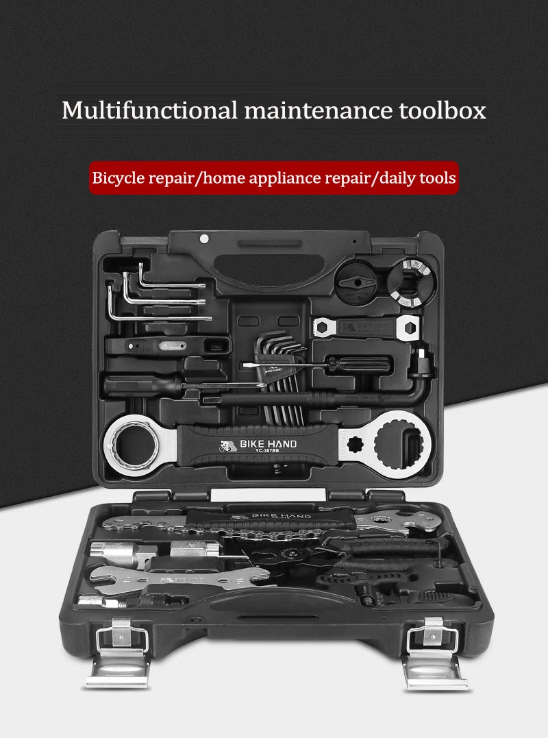 Load image into Gallery viewer, Bike Hand Multifunctional Bicycle Repair Tool Kits YC-721 Professional Bike Tool Box Shop Tool Set Cycling Repair Case Tool Set
