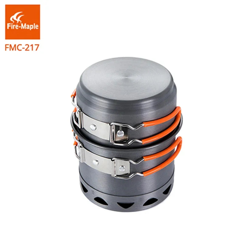 Load image into Gallery viewer, Fire Maple Camping Cookware Set Portable Outdoor Foldable Compact Heated Exchange Pot Aluminum Alloy Picnic Cooking Tool FMC-217
