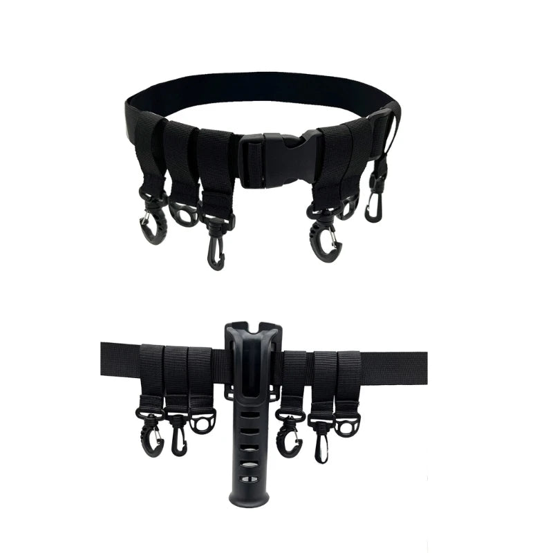 Load image into Gallery viewer, Fishing Accessories Fighting Belt Wader Straps D-ring and Hook Fit Waist Belts
