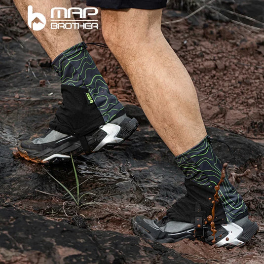 MAP BROTHER F1001 Trail Running Gaiters | Sandproof Shoe Covers for Triathlon Marathon