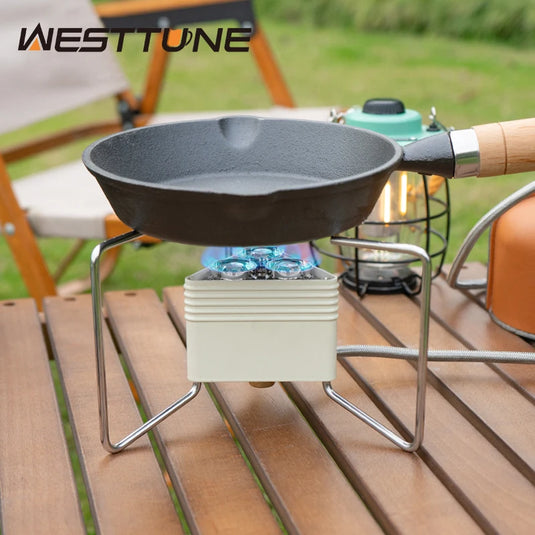 8000W Three Head Camping Gas Stove | Ultralight Folding Burner | Outdoor Cooking Hiking Picnic