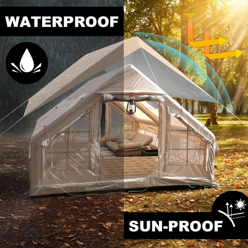 Load image into Gallery viewer, Waterproof and sun-proof tent with outdoor setting
