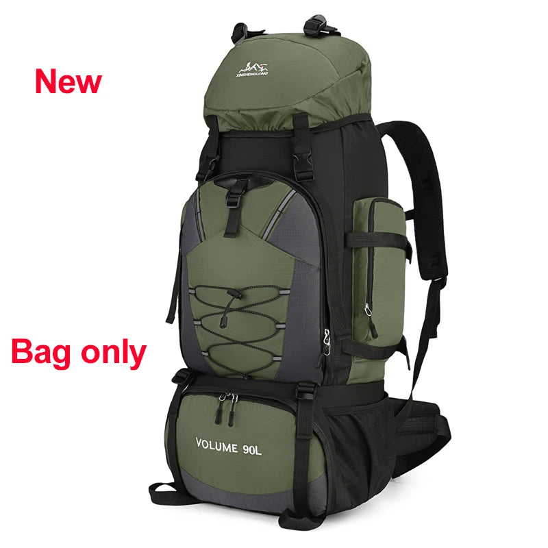 Load image into Gallery viewer, 90L Hiking Camping Backpack with Rain Cover | Waterproof Trekking Rucksack | Large Climbing Travel Bag
