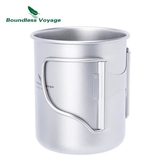 Titanium Camping Tea Cup with Filter | 450ml Coffee Mug | Lightweight Outdoor Travel Drinkware