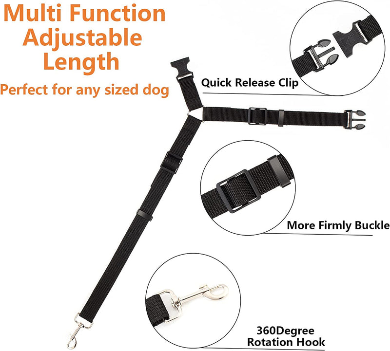 Load image into Gallery viewer, Two-in-one Nylon Adjustable Dogs Harness Collar Pet dog Accessories Pet Car Seat Belt Lead Leash Backseat Safety Belt
