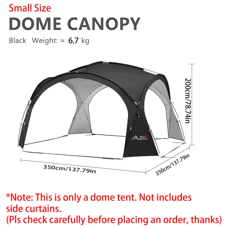 Load image into Gallery viewer, BISINNA Outdoor Dome Tent – Large Silver-Coated Canopy for Garden, Camping, and Family Picnics
