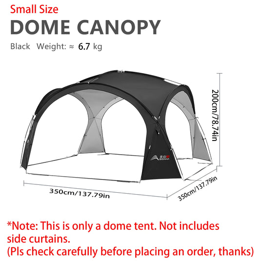 BISINNA Outdoor Dome Tent – Large Silver-Coated Canopy for Garden, Camping, and Family Picnics