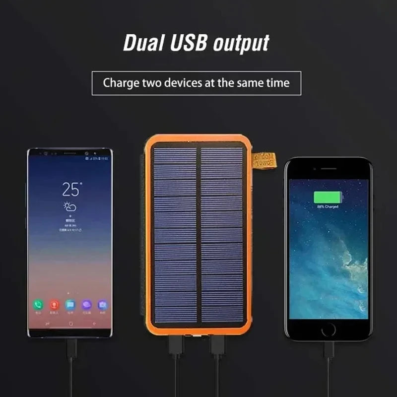 Load image into Gallery viewer, 200000mAh Solar Power Bank | Foldable Panel Fast Charging | Waterproof Outdoor Camping Battery
