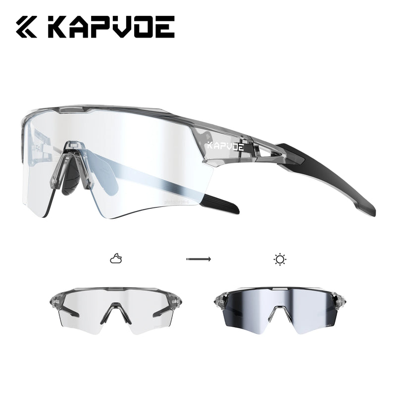 Load image into Gallery viewer, Kapvoe Photochromic Cycling Sunglasses – Adaptive Vision, Elevated Performance
