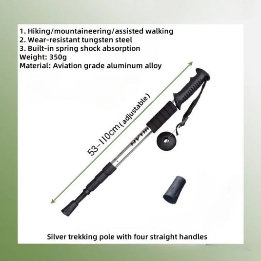 Collapsible Lightweight Trekking Poles | Anti-Shock Adjustable Hiking Sticks | Men Women Walking Pole