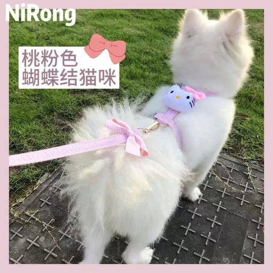 Sanrio Hello Kitty Kuromi My melody pet leash anime dog leash kawaii anti-loosening leash cat cute pet carrier gift wholesale