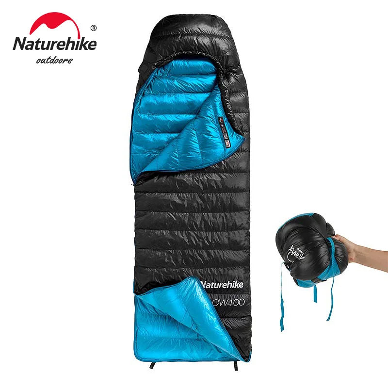 Load image into Gallery viewer, Naturehike CW400 Sleeping Bag Lightweight Duck Down Winter Thickened Warm Ultralight Outdoor Hiking Camping Travel Equipment
