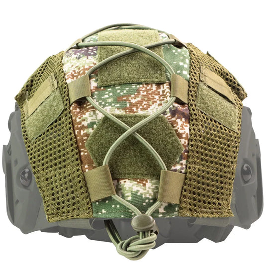 Tactical Helmet Cover for Fast Helmet Multi-Camo Helmets Cover Military Paintball Hunting Shooting Gear - Without Helmet